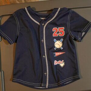 Jumping Beans Dark Blue Kids Baseball Jersey